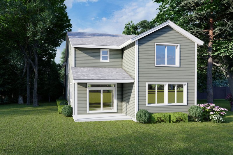 Dream House Plan - Exterior - Rear Elevation for Craftsman House Plan #53-741 - 4 bed, 2.5 bath