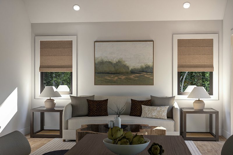 House Design - Interior - Family Room 1 for Barndominium House Plan #455-345 - 3 bed, 3 bath