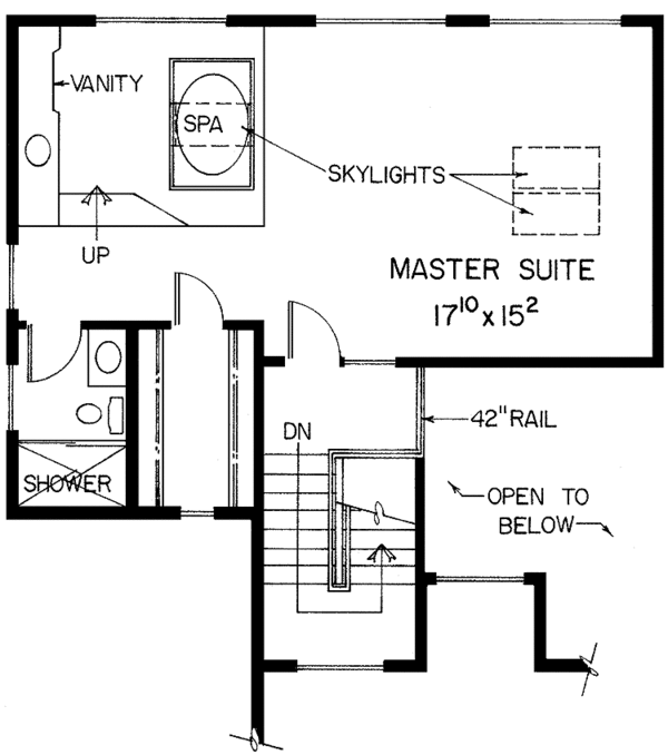 House Plan Design - European Floor Plan - Upper Floor Plan #60-920