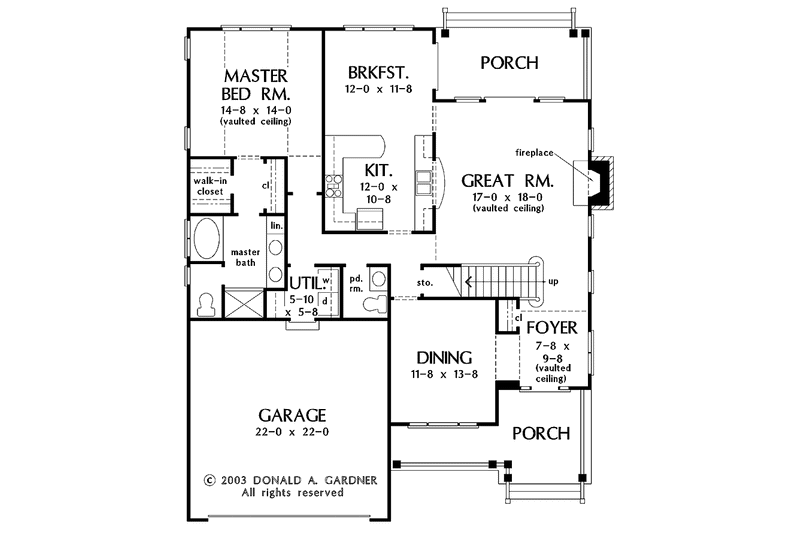 Dream House Plan - Floor Plan - Main Floor for Country House Plan #929-697 - 3 bed, 2.5 bath