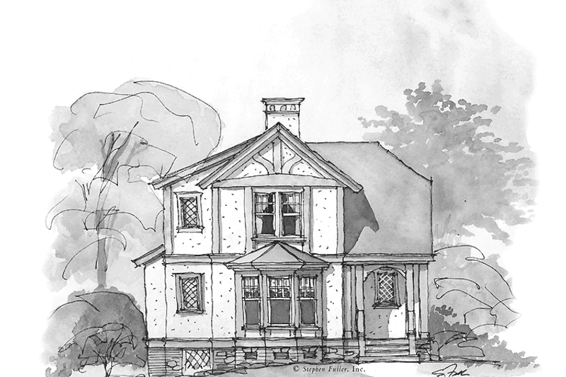Home Plan - Tudor Exterior - Front Elevation Plan #429-318