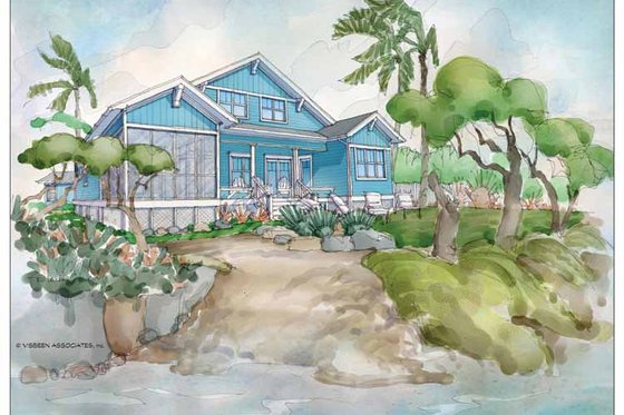 Exterior - Front Elevation 3 for Country House Plan #928-177 - 5 bed, 4 bath