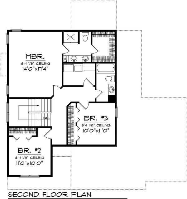 Home Plan - Craftsman Floor Plan - Upper Floor Plan #70-1049