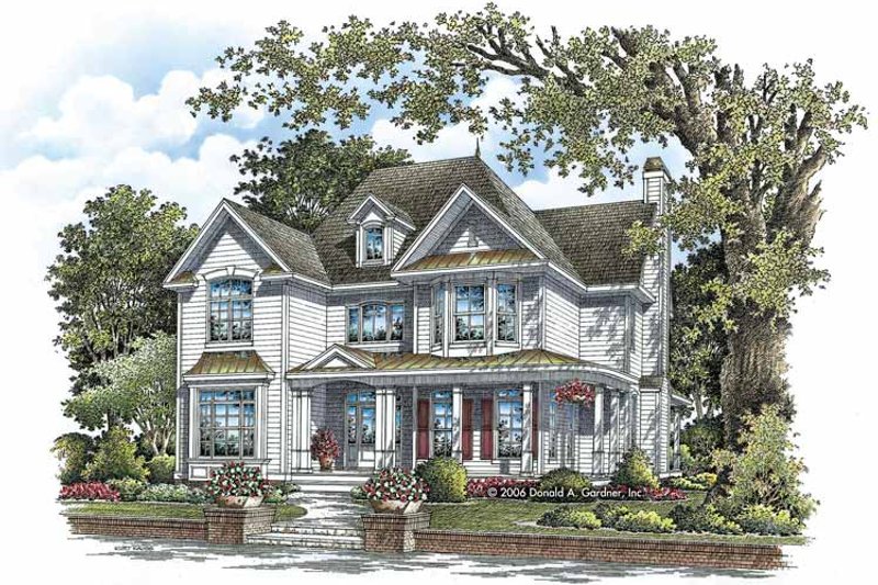 House Blueprint - Traditional Exterior - Front Elevation Plan #929-812
