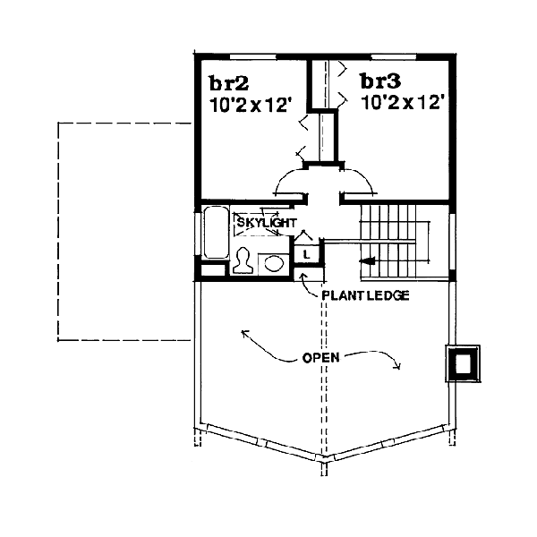 Modern Floor Plan - Upper Floor Plan #47-324