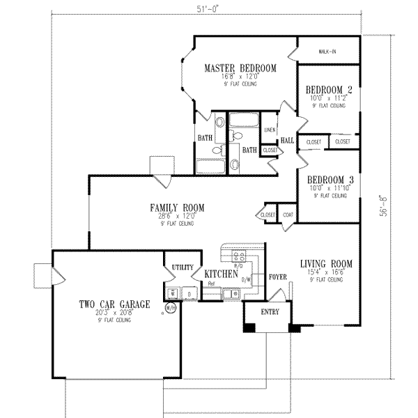 Home Plan - Adobe / Southwestern Floor Plan - Main Floor Plan #1-298