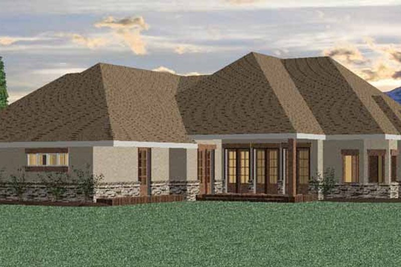 House Blueprint - Exterior - Rear Elevation for Country House Plan #937-13 - 3 bed, 4 bath