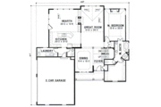 European Style House Plan - 4 Beds 3.5 Baths 3140 Sq/Ft Plan #67-427 