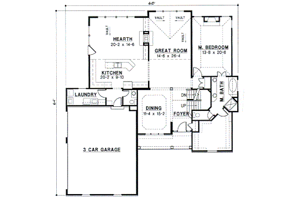 European Floor Plan - Main Floor Plan #67-427
