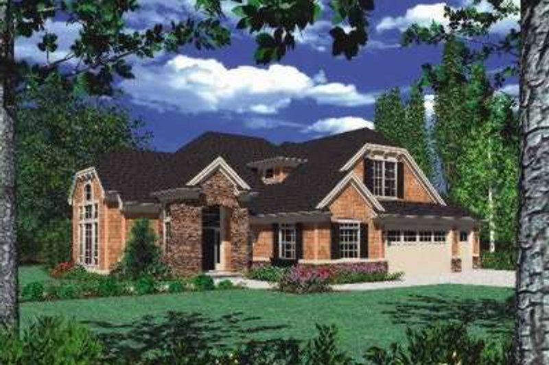 European Style House Plan - 4 Beds 3.5 Baths 2797 Sq/Ft Plan #48-157