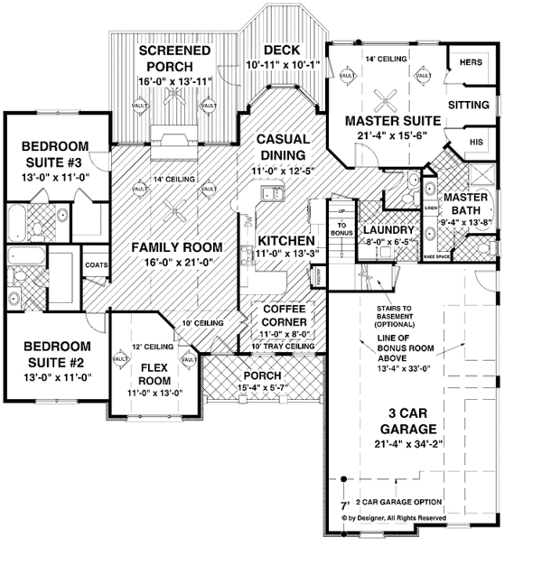 Dream House Plan - Craftsman Floor Plan - Main Floor Plan #56-689
