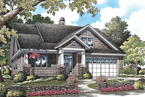 Exterior - Front Elevation 4 for Craftsman House Plan #929-916 - 3 bed, 2 bath