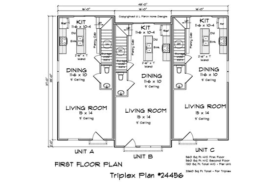 Floor Plan - Main Floor 1 for Cottage House Plan #513-2250 - 6 bed, 7.5 bath