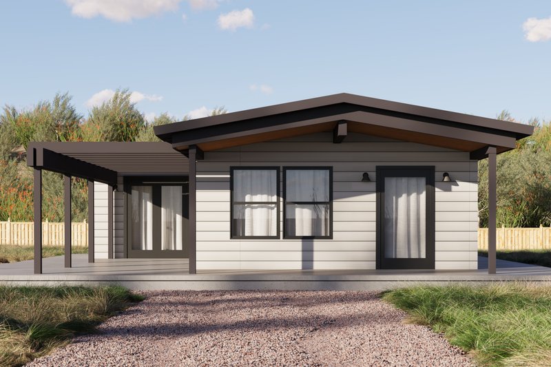 House Blueprint - Exterior - Front Elevation 4 for Traditional House Plan #1106-132 - 2 bed, 1 bath
