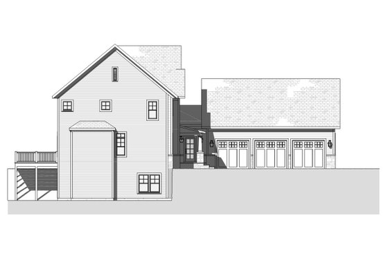 Exterior - Other Elevation 1 for Traditional House Plan #901-117 - 4 bed, 2.5 bath