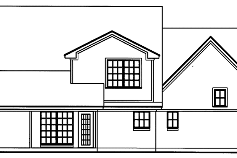 Dream House Plan - Exterior - Rear Elevation for Country House Plan #42-694 - 4 bed, 2.5 bath