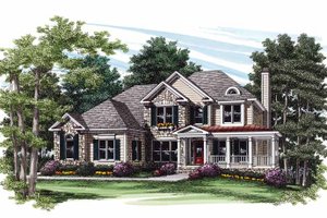 Country Exterior - Front Elevation Plan #927-565