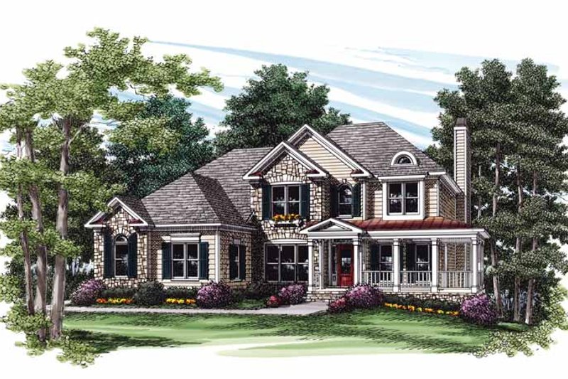 Architectural House Design - Country Exterior - Front Elevation Plan #927-565