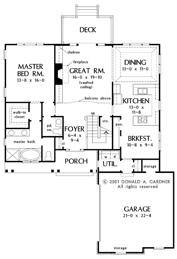 House Design - Country Floor Plan - Main Floor Plan #929-630
