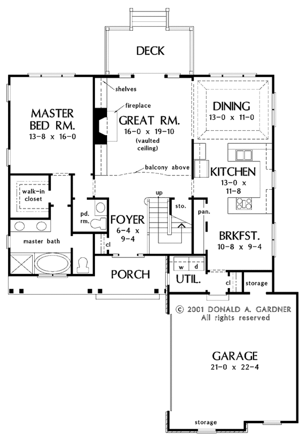 Architectural House Design - Country Floor Plan - Main Floor Plan #929-630