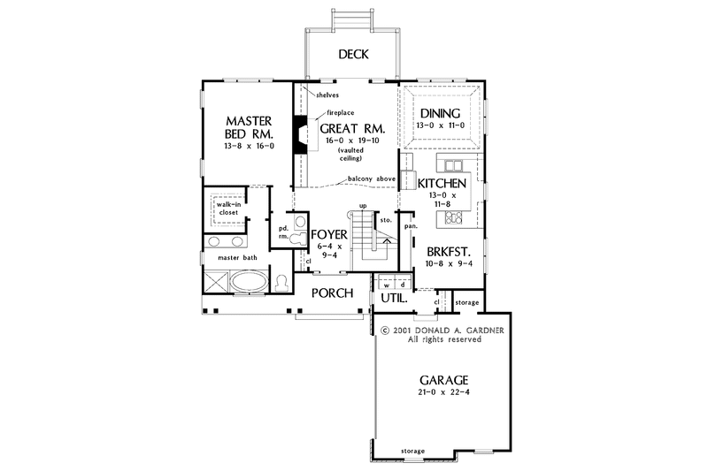 Home Plan - Floor Plan - Main Floor for Country House Plan #929-630 - 3 bed, 2.5 bath