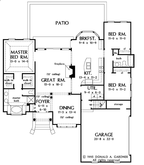 Dream House Plan - Traditional Floor Plan - Main Floor Plan #929-489