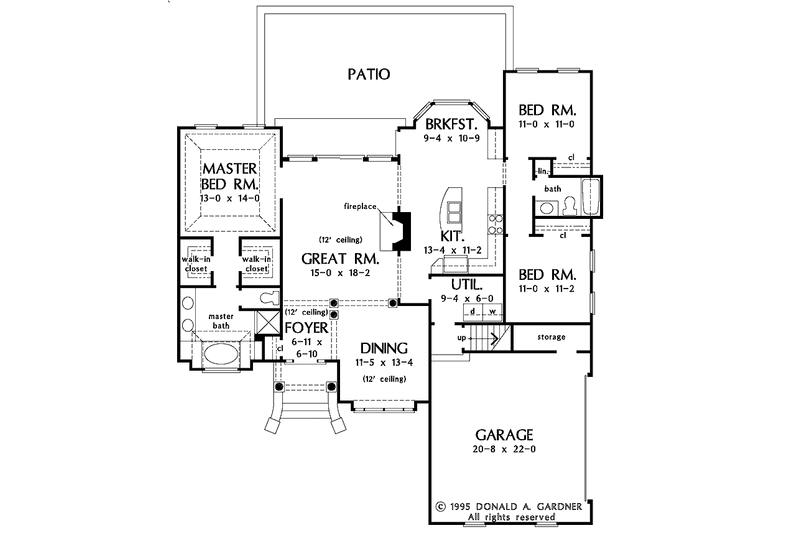 Dream House Plan - Floor Plan - Main Floor for Traditional House Plan #929-489 - 3 bed, 2 bath