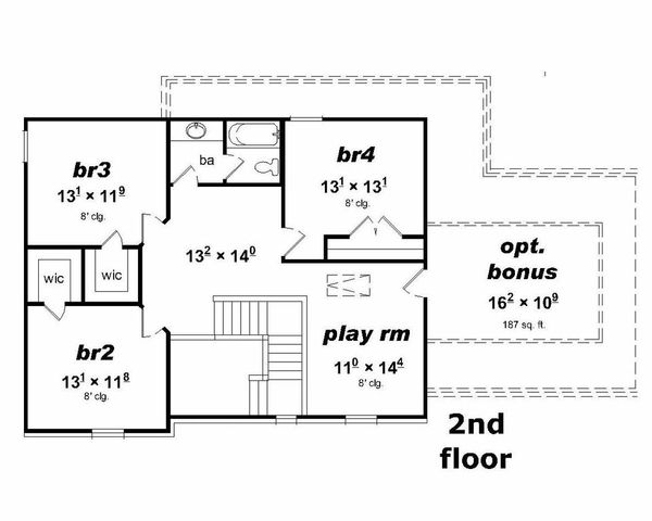 Floor Plan - Upper Floor Plan #329-340