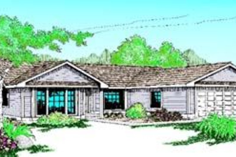 Dream House Plan - Ranch Exterior - Front Elevation Plan #60-415