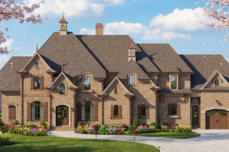 Dream House Plan - Exterior - Front Elevation 5 for Traditional House Plan #54-695 - 4 bed, 3 bath