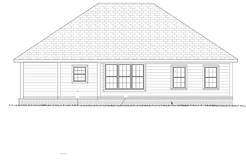 Dream House Plan - Exterior - Rear Elevation for Traditional House Plan #513-2115 - 3 bed, 2 bath