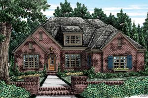 European Exterior - Front Elevation Plan #927-405