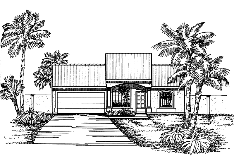 Architectural House Design - European Exterior - Front Elevation Plan #320-984