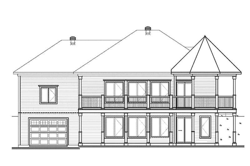 Home Plan - Exterior - Rear Elevation for Country House Plan #23-2478 - 3 bed, 2 bath