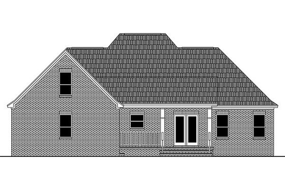 Exterior - Rear Elevation for Country House Plan #21-368 - 3 bed, 2.5 bath