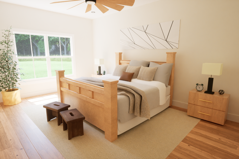 Home Plan - Interior - Master Bedroom for Craftsman House Plan #1116-4 - 3 bed, 2.5 bath