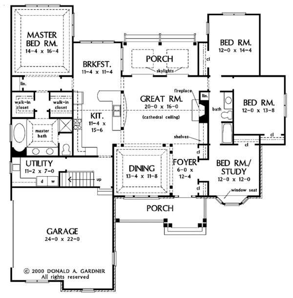 Ranch Floor Plan - Main Floor Plan #929-750