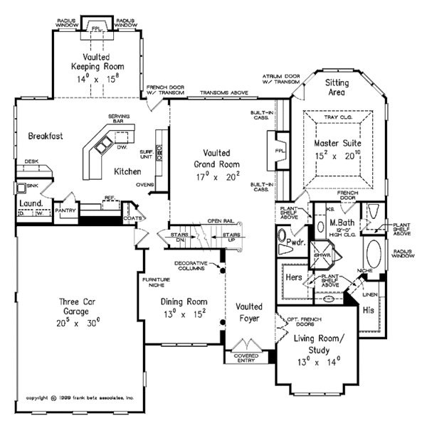 House Design - Colonial Floor Plan - Main Floor Plan #927-492
