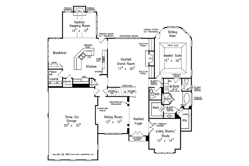 Home Plan - Floor Plan - Main Floor for Colonial House Plan #927-492 - 4 bed, 3.5 bath