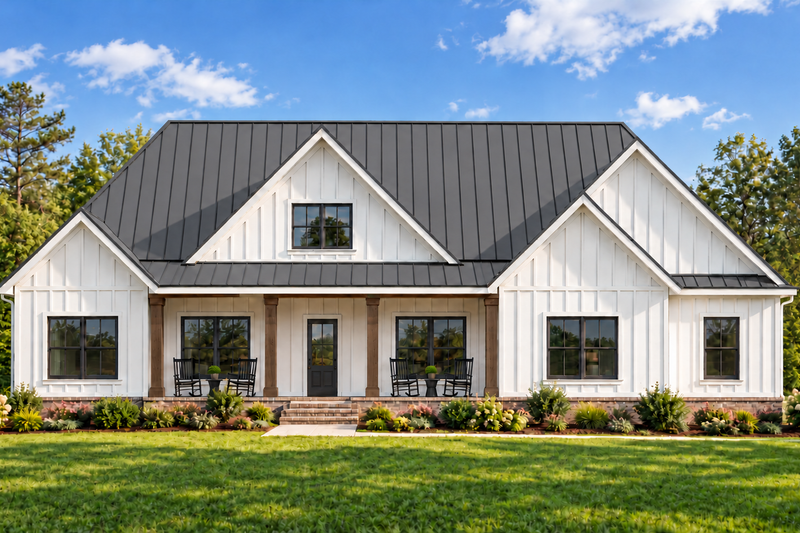Dream House Plan - Exterior - Front Elevation 2 for Farmhouse House Plan #1117-54 - 3 bed, 2 bath