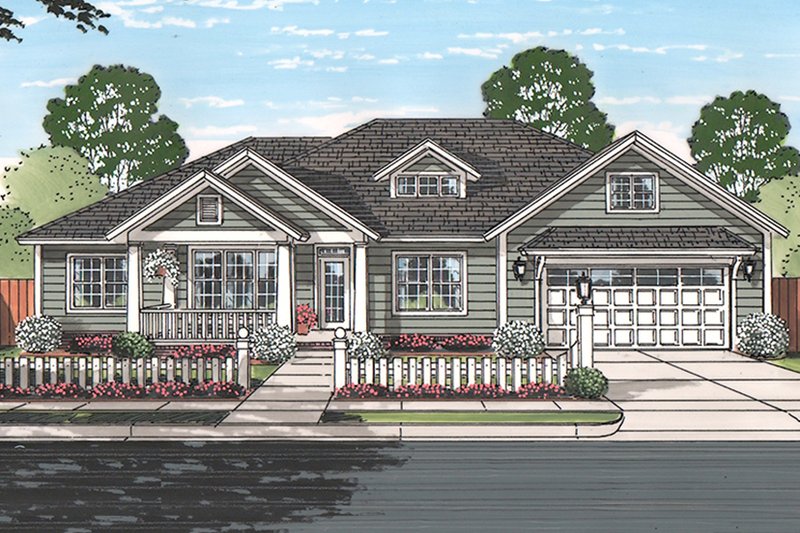 Home Plan - Ranch Exterior - Front Elevation Plan #513-2160