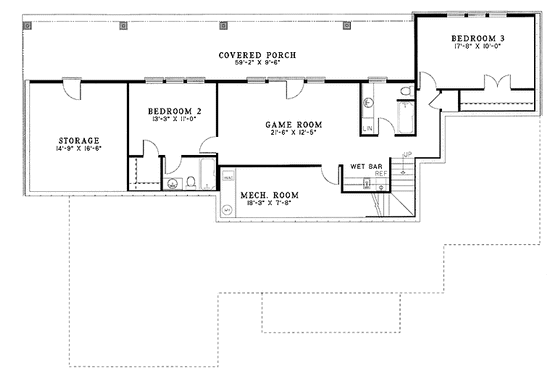 Floor Plan - Upper Floor for Colonial House Plan #17-2644 - 3 bed, 3.5 bath
