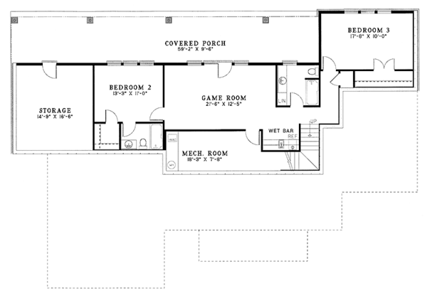 Home Plan - Colonial Floor Plan - Upper Floor Plan #17-2644