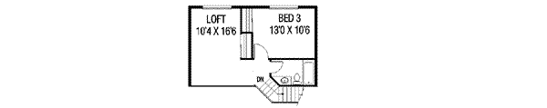 Home Plan - Traditional Floor Plan - Upper Floor Plan #60-321