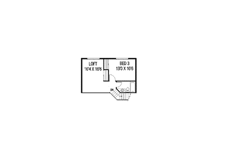 House Design - Floor Plan - Upper Floor for Traditional House Plan #60-321 - 4 bed, 2.5 bath