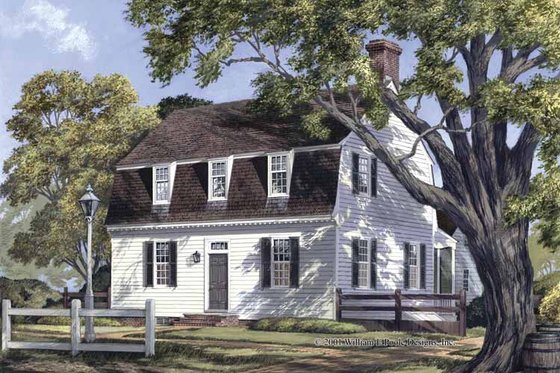Exterior - Front Elevation 3 for Colonial House Plan #137-342 - 3 bed, 2.5 bath