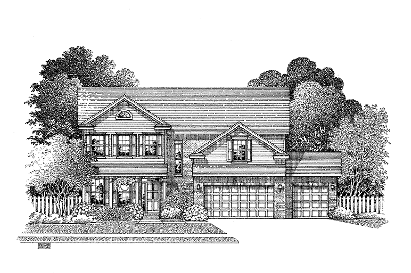 House Plan Design - Country Exterior - Front Elevation Plan #999-91