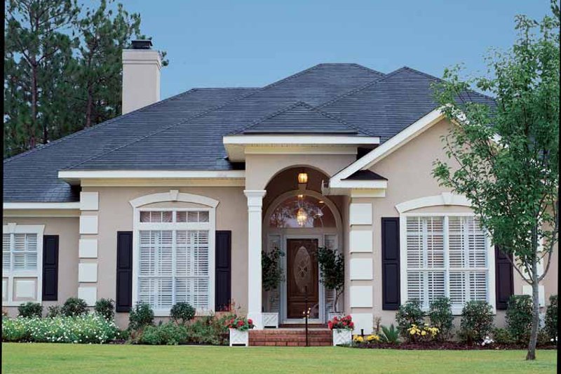 Dream House Plan - Exterior - Front Elevation 5 for Mediterranean House Plan #37-245 - 4 bed, 2.5 bath