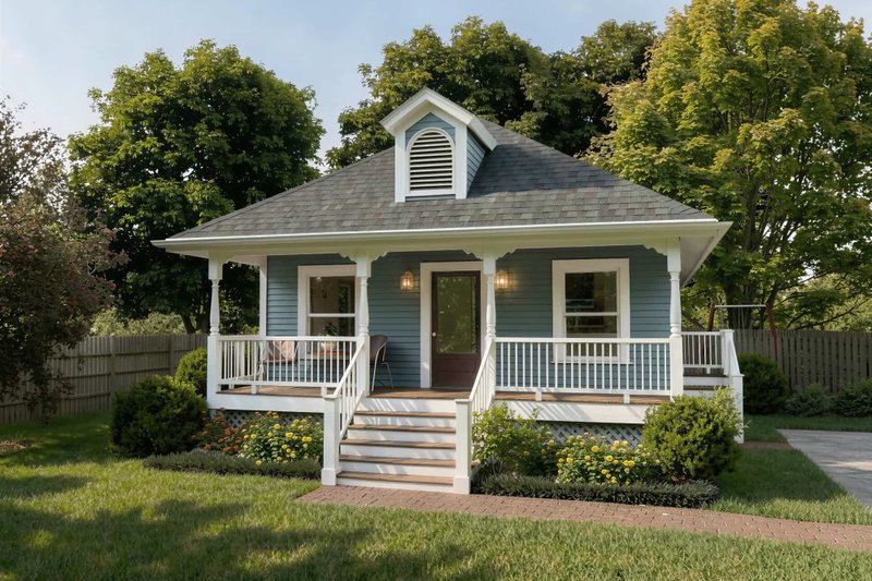 Exterior - Front Elevation 2 for Cottage House Plan #79-127 - 3 bed, 2 bath