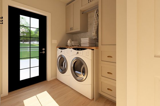 Interior - Laundry 1 for Farmhouse House Plan #126-297 - 2 bed, 2 bath